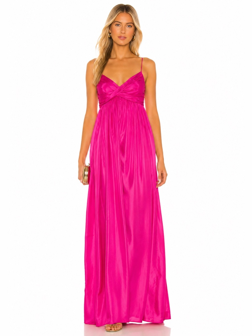 Storia | NWT Fuschia Hot Pink Maxi Dress Size Small